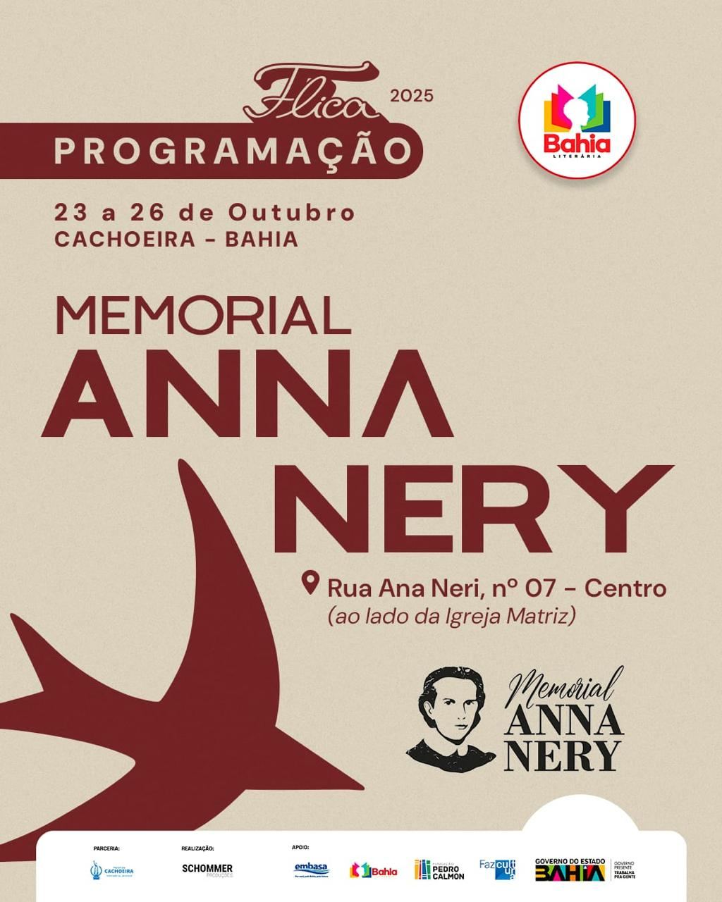 PROGRAMAÇÃO COMPLETA MEMORIAL ANNA NERY 23 a 26/10/2025
