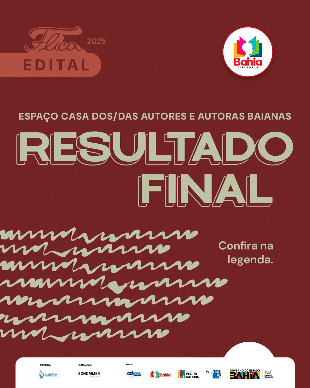 LISTA 20 CONTEMPLADOS - RESULTADO EDITAL CASA DOS(AS) AUTORES(AS) BAIANOS(AS)