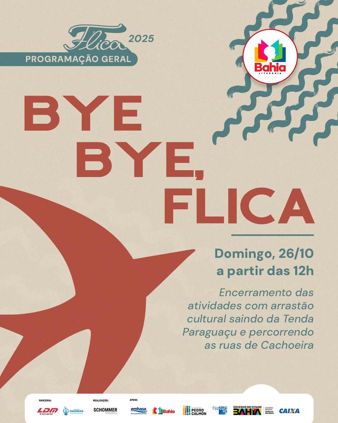 PROGRAMAÇÃO COMPLETA BYE, BYE FLICA - 26/10/2025