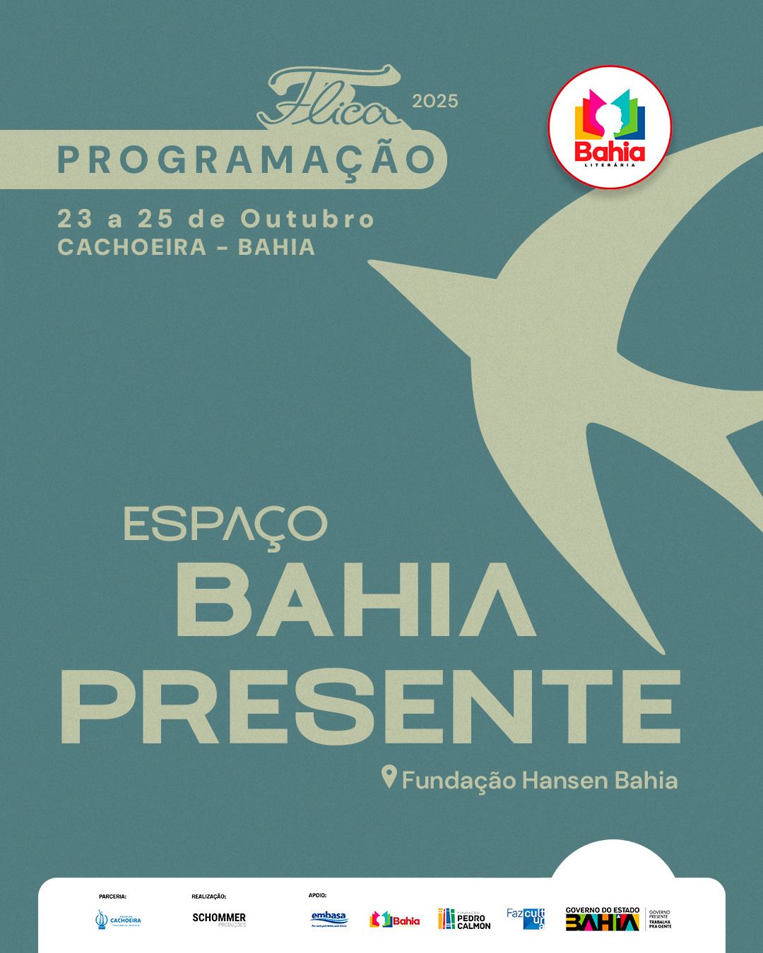 PROGRAMAÇÃO COMPLETA  ESPAÇO BAHIA PRESENTE - 23 a 25/10/2025