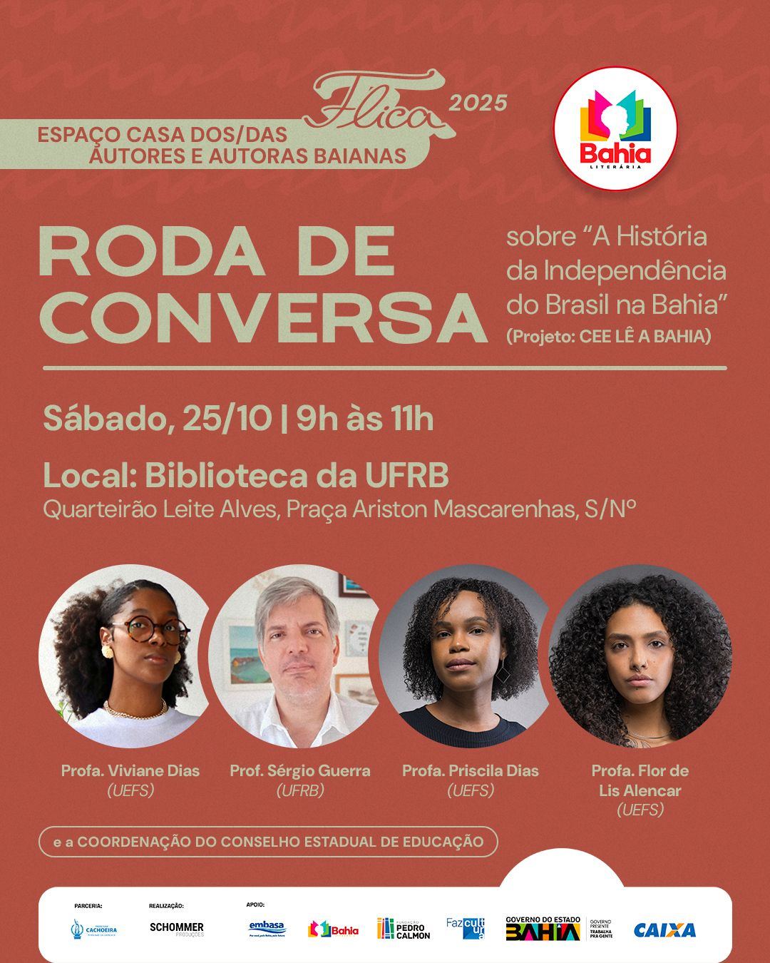 RODA DE CONVERSA - CASA DOS/AS AUTORES/AUTORAS BAIANOS/AS