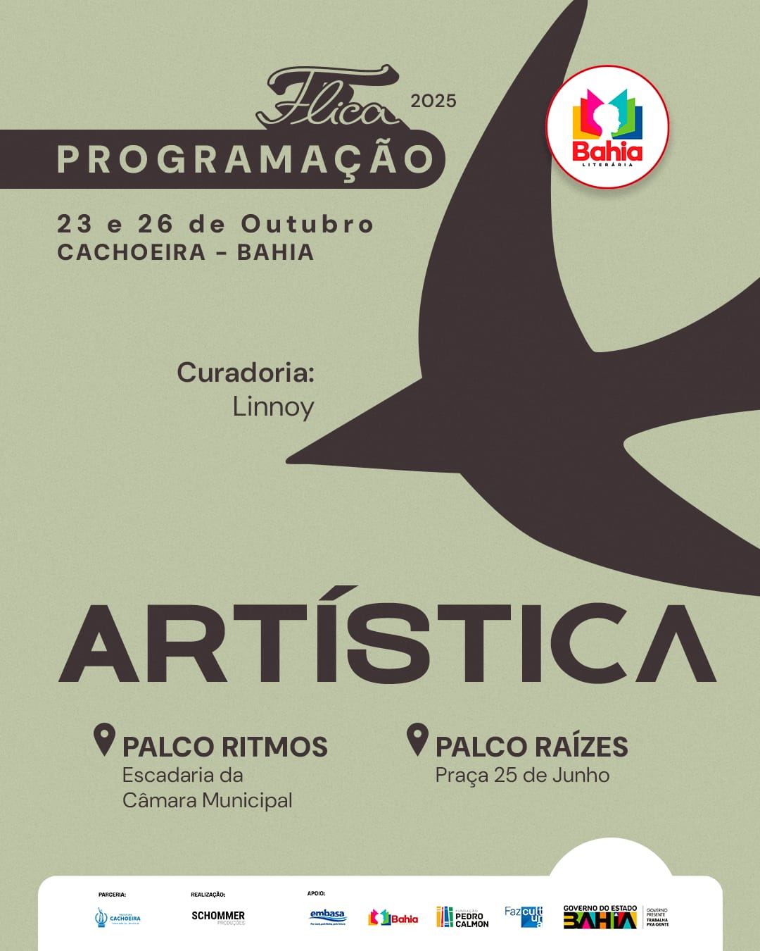 PROGRAMAÇÃO ARTÍSTICA COMPLETA PALCO RITMOS E RAÍZES - 23 a 26/10/2025